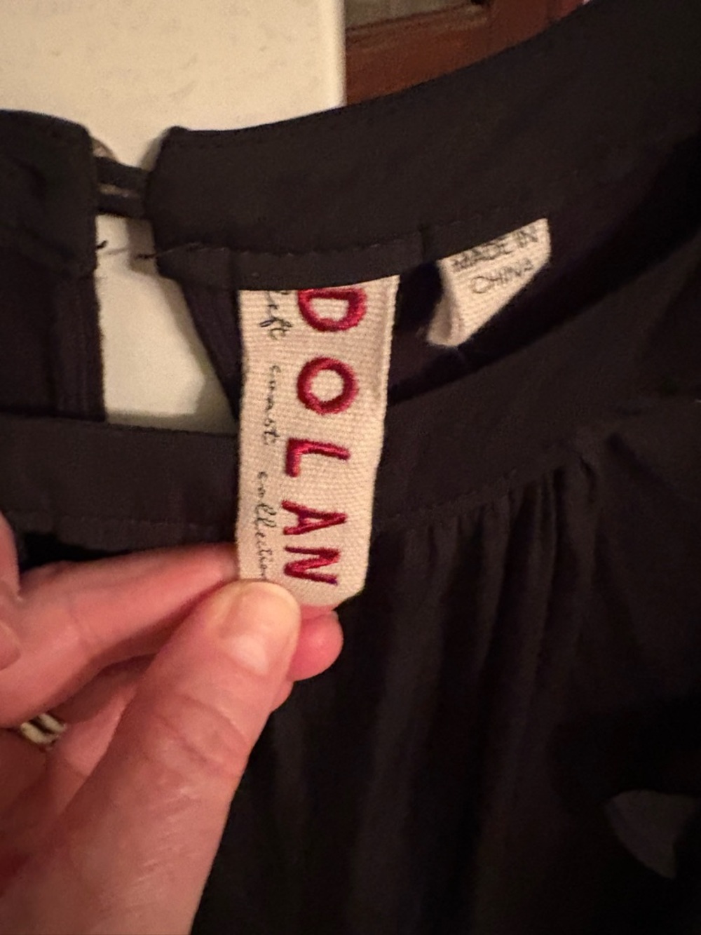 dolan Black Ruffle Blouse - Picture 3 of 3